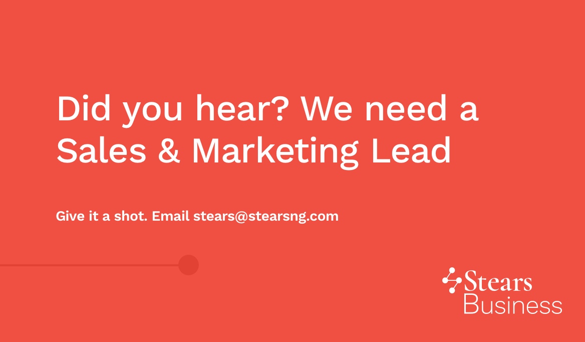 Stears is Hiring a Sales and Marketing Lead